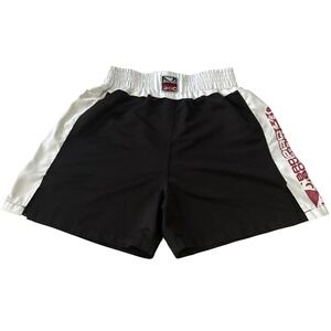 VTG Y2K Bad Boy Pro Series MMA Fight Shorts Mens Sm Black White Grappling BJJ
